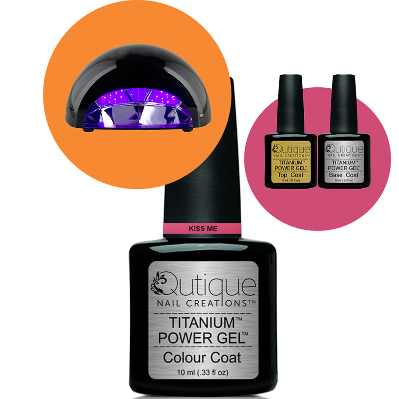 1 Colour -Gel Nail Polish Kit inc White LED Lamp -HEMA Free