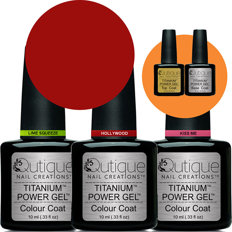 3 Colours inc Base & Top -Gel Nail Polish Pack -HEMA Free