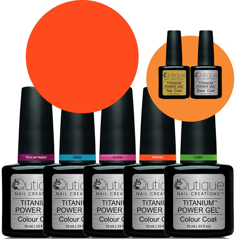 5 Colours inc Base & Top -Gel Nail Polish Pack -HEMA Free