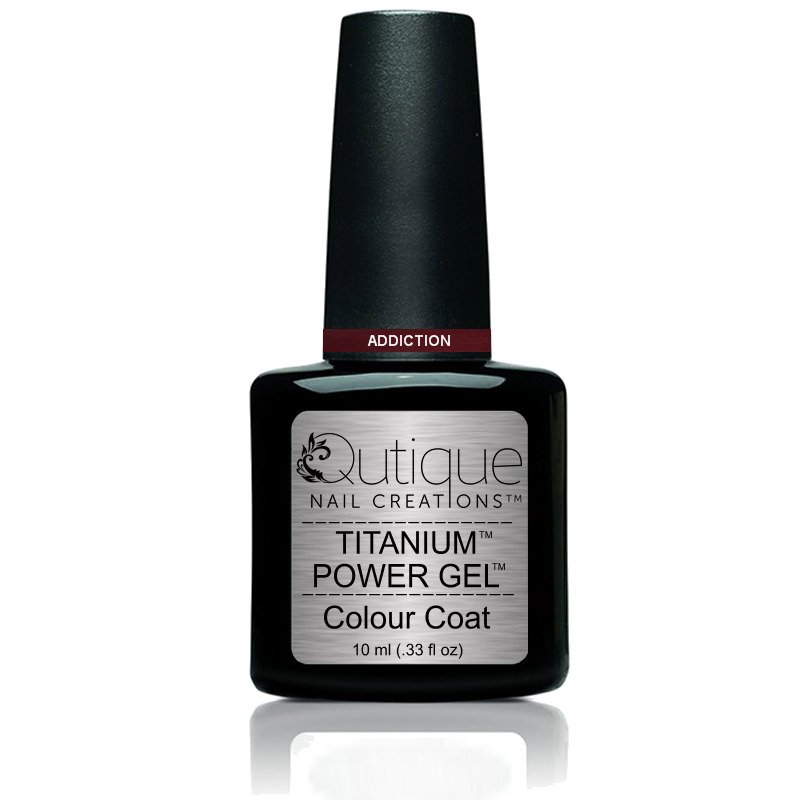 Gel Nail Polish -Addiction (burgundy metallic) -HEMA Free - Image 2