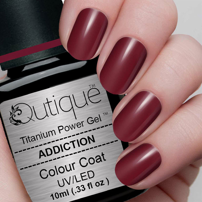 Gel Nail Polish -Addiction (burgundy metallic) -HEMA Free