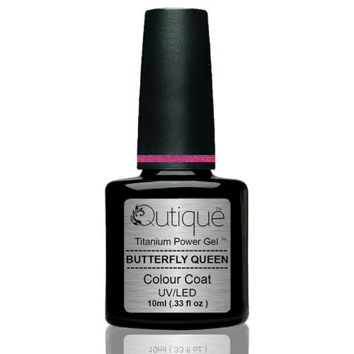 Butterfly Queen Gel Nail Polish (sparkling deep pink) -HEMA + TPO Free - Image 2