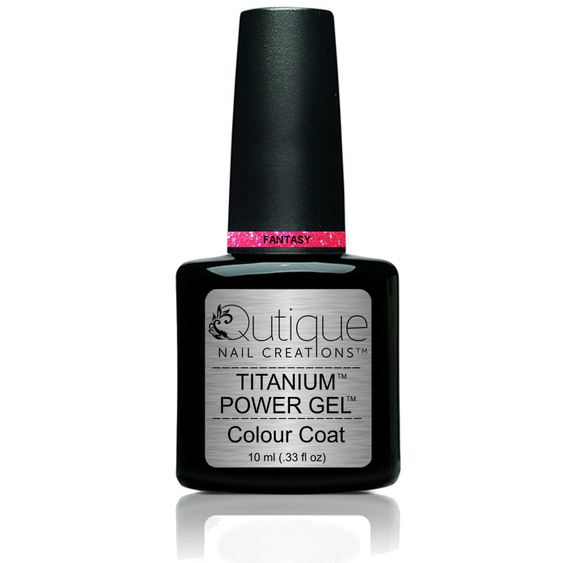 Gel Nail Polish Glitter Gel -Fantasy (bright pink) -HEMA Free - Image 3
