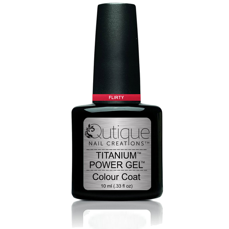Gel Nail Polish -Flirty (metallic pink red) -HEMA Free - Image 2