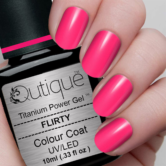 Gel Nail Polish -Flirty (metallic pink red) -HEMA Free