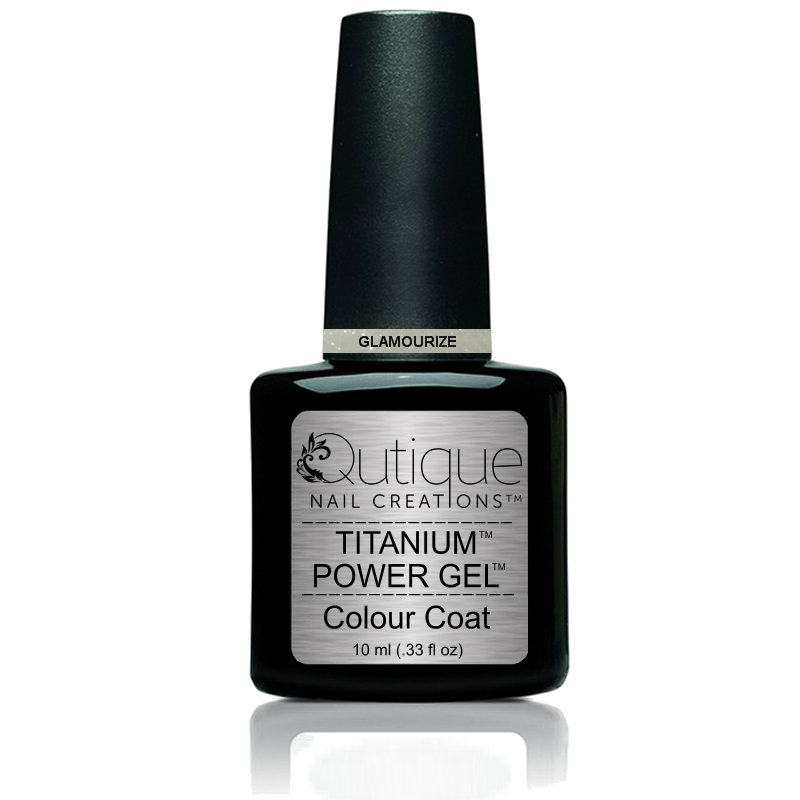 Gel Nail Polish -Glamourize (clear diamond silver shimmer) -HEMA Free - Image 2