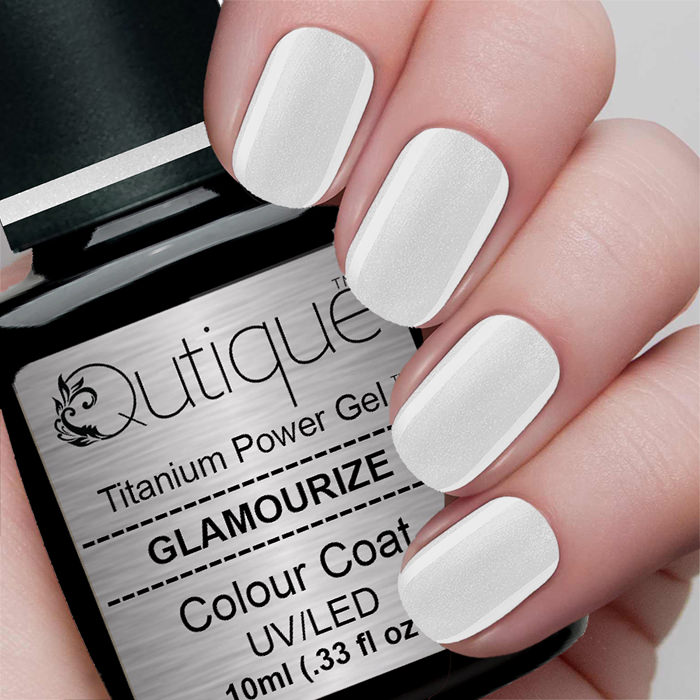 Gel Nail Polish -Glamourize (clear diamond silver shimmer) -HEMA Free