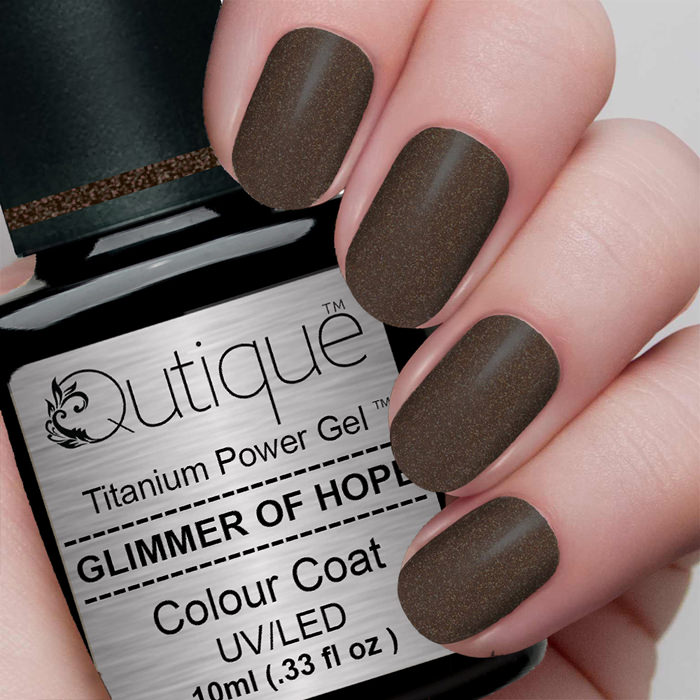 Gel Nail Polish -Glimmer Of Hope (chocolate brown) -HEMA Free
