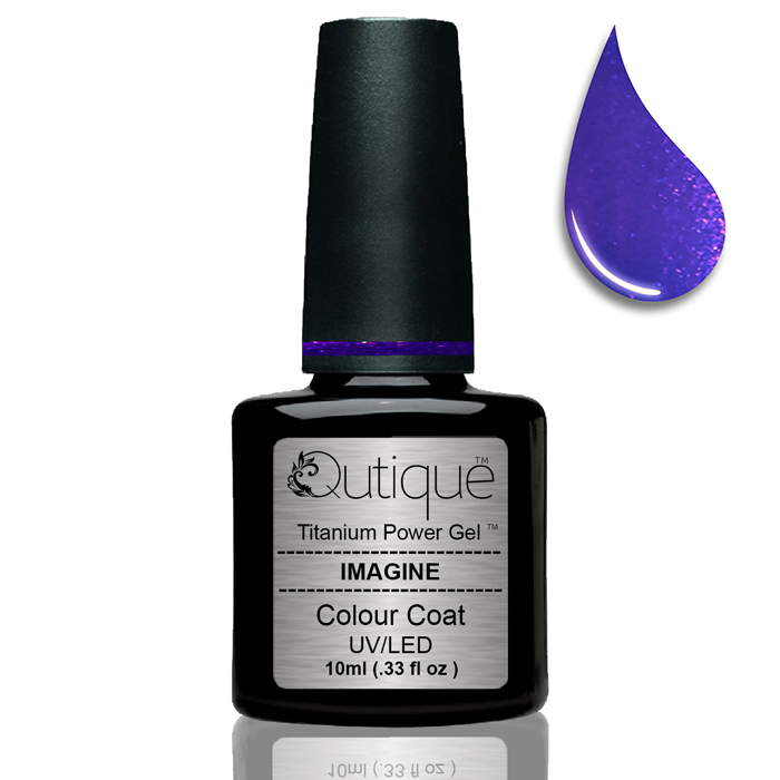 Gel Nail Polish Glitter Gel -Imagine (purple) -HEMA Free