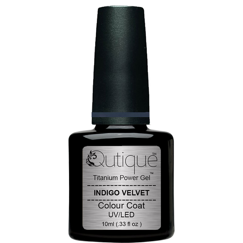 Gel Nail Polish -Indigo Velvet (deep blue/grey) -HEMA Free - Image 3