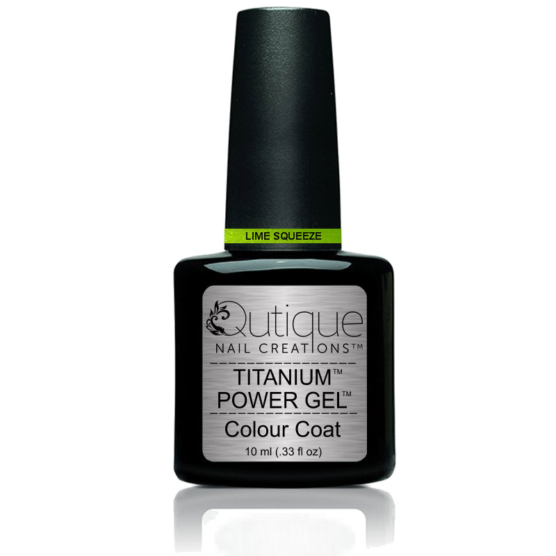 Gel Nail Polish -Lime Squeeze (green sparkle) -HEMA Free - Image 2
