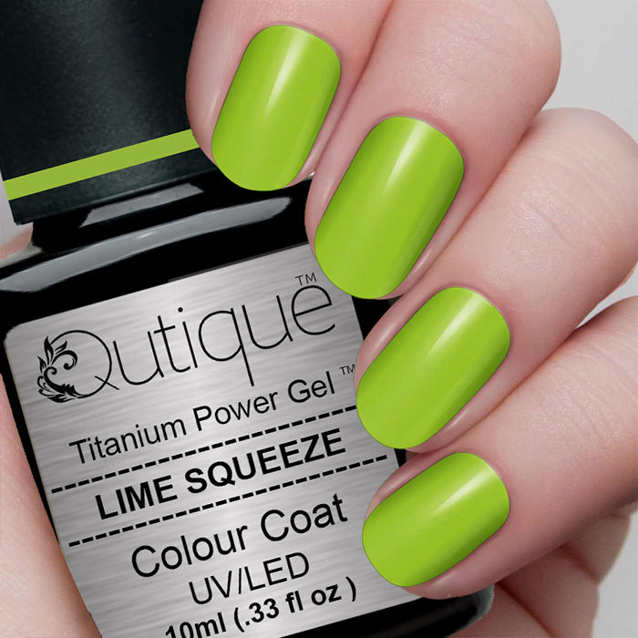 Gel Nail Polish -Lime Squeeze (green sparkle) -HEMA Free