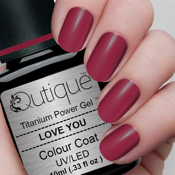 Gel Nail Polish -Love You (dark fuchsia red pink) -HEMA Free