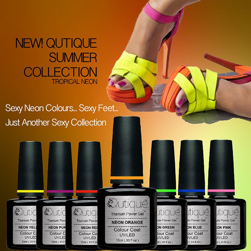Gel Nail Polish Pack/Set/Kit -Tropical NEON Collection -6 Colours -HEMA + TPO Free