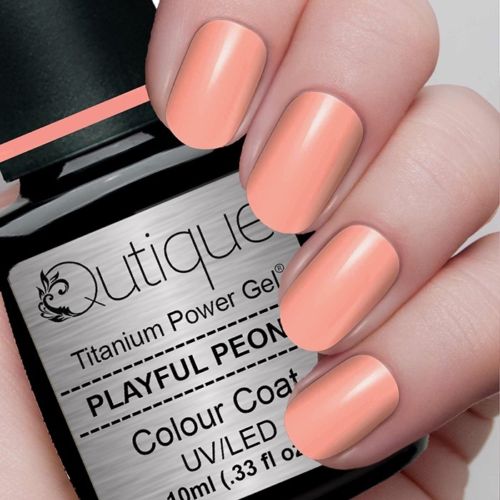 Gel Nail Polish -Playful Peony (pastel salmon orange) -HEMA Free