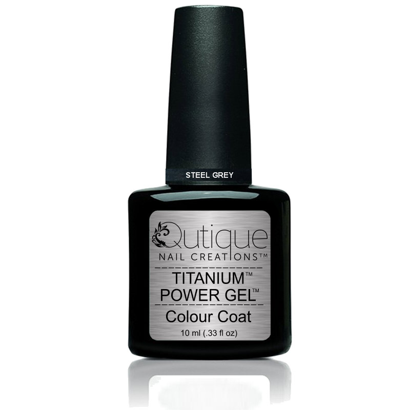 Gell Nail Polish -Steel Grey (dark grey shimmer) -HEMA Free - Image 2