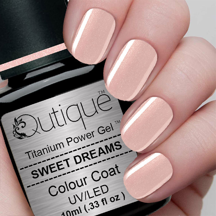 Gel Nail Polish -Sweet Dreams (pale pink glitter) -HEMA Free
