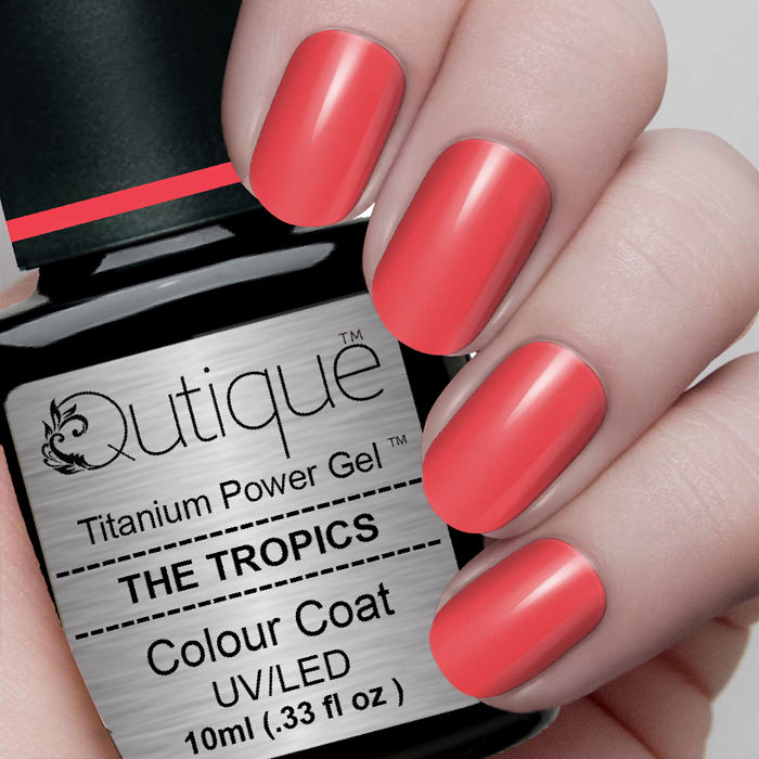 Gel Nail Polish -The Tropics (coral orange) -HEMA Free