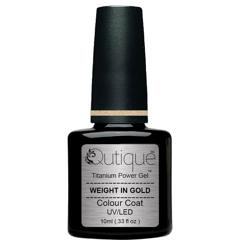 Gel Nail Polish -Weight In Gold (gold shimmer) -HEMA Free - Image 2